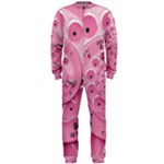 Retro Vintage Pink Rotary Dial Spiral Droste OnePiece Jumpsuit (Men)