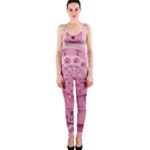 Retro Vintage Pink Rotary Dial Spiral Droste OnePiece Catsuit