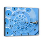 Retro Vintage Blue Rotary Dial Spiral Droste Canvas 10  x 8  (Stretched)