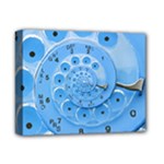 Retro Vintage Blue Rotary Dial Spiral Droste Deluxe Canvas 14  x 11  (Stretched)