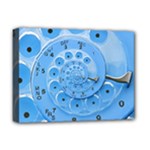 Retro Vintage Blue Rotary Dial Spiral Droste Deluxe Canvas 16  x 12  (Stretched) 