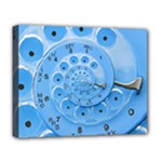 Retro Vintage Blue Rotary Dial Spiral Droste Deluxe Canvas 20  x 16  (Stretched)