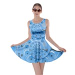 Retro Vintage Blue Rotary Dial Spiral Droste Skater Dress