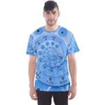 Retro Vintage Blue Rotary Dial Spiral Droste Men s Sport Mesh Tee