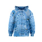 Retro Vintage Blue Rotary Dial Spiral Droste Kids  Zipper Hoodie