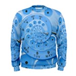 Retro Vintage Blue Rotary Dial Spiral Droste Men s Sweatshirt