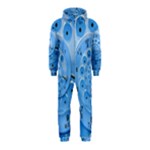 Retro Vintage Blue Rotary Dial Spiral Droste Hooded Jumpsuit (Kids)