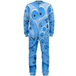 Retro Vintage Blue Rotary Dial Spiral Droste OnePiece Jumpsuit (Men)