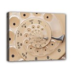 Retro Vintage Beige Rotary Dial Spiral Droste Canvas 10  x 8  (Stretched)