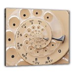 Retro Vintage Beige Rotary Dial Spiral Droste Canvas 24  x 20  (Stretched)