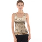 Retro Vintage Beige Rotary Dial Spiral Droste Tank Top