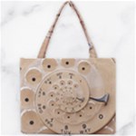 Retro Vintage Beige Rotary Dial Spiral Droste Mini Tote Bag