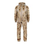 Retro Vintage Beige Rotary Dial Spiral Droste Hooded Jumpsuit (Kids)