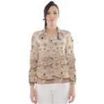 Retro Vintage Beige Rotary Dial Spiral Droste Wind Breaker (Women)