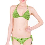 Retro Vintage Green Rotary Dial Spiral Droste Bikini Set