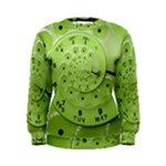 Retro Vintage Green Rotary Dial Spiral Droste Women s Sweatshirt