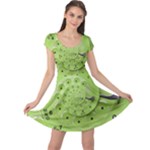 Retro Vintage Green Rotary Dial Spiral Droste Cap Sleeve Dress