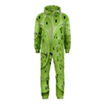 Retro Vintage Green Rotary Dial Spiral Droste Hooded Jumpsuit (Kids)