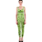 Retro Vintage Green Rotary Dial Spiral Droste OnePiece Catsuit