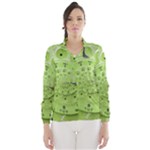 Retro Vintage Green Rotary Dial Spiral Droste Wind Breaker (Women)