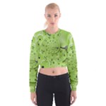 Retro Vintage Green Rotary Dial Spiral Droste Women s Cropped Sweatshirt