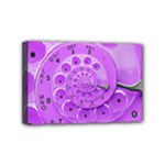 Retro Vintage Purple Rotary Dial Spiral Droste Mini Canvas 6  x 4  (Stretched)