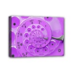 Retro Vintage Purple Rotary Dial Spiral Droste Mini Canvas 7  x 5  (Stretched)