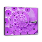 Retro Vintage Purple Rotary Dial Spiral Droste Canvas 10  x 8  (Stretched)