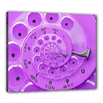 Retro Vintage Purple Rotary Dial Spiral Droste Canvas 24  x 20  (Stretched)