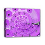 Retro Vintage Purple Rotary Dial Spiral Droste Deluxe Canvas 14  x 11  (Stretched)