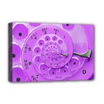 Retro Vintage Purple Rotary Dial Spiral Droste Deluxe Canvas 18  x 12  (Stretched)