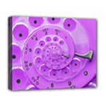 Retro Vintage Purple Rotary Dial Spiral Droste Deluxe Canvas 20  x 16  (Stretched)