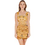 Retro Vintage Yellow Rotary Dial Spiral Droste Bodycon Dress