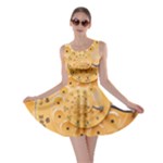 Retro Vintage Yellow Rotary Dial Spiral Droste Skater Dress