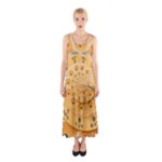 Retro Vintage Yellow Rotary Dial Spiral Droste Sleeveless Maxi Dress