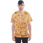 Retro Vintage Yellow Rotary Dial Spiral Droste Men s Sport Mesh Tee