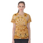 Retro Vintage Yellow Rotary Dial Spiral Droste Women s Cotton Tee