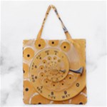 Retro Vintage Yellow Rotary Dial Spiral Droste Grocery Tote Bag