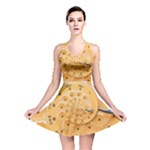 Retro Vintage Yellow Rotary Dial Spiral Droste Reversible Skater Dress