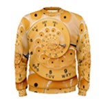 Retro Vintage Yellow Rotary Dial Spiral Droste Men s Sweatshirt