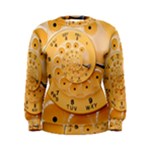 Retro Vintage Yellow Rotary Dial Spiral Droste Women s Sweatshirt