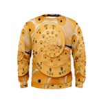 Retro Vintage Yellow Rotary Dial Spiral Droste Kids  Sweatshirt