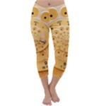 Retro Vintage Yellow Rotary Dial Spiral Droste Capri Winter Leggings 