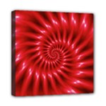 Glossy Red Spiral Fractal Mini Canvas 8  x 8  (Stretched)