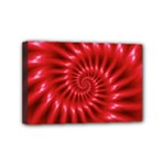 Glossy Red Spiral Fractal Mini Canvas 6  x 4  (Stretched)