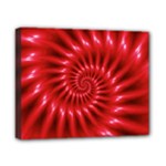 Glossy Red Spiral Fractal Canvas 10  x 8  (Stretched)