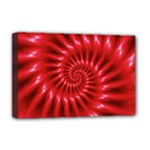 Glossy Red Spiral Fractal Deluxe Canvas 18  x 12  (Stretched)