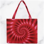 Glossy Red Spiral Fractal Mini Tote Bag