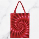 Glossy Red Spiral Fractal Classic Tote Bag