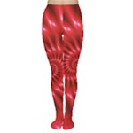 Glossy Red Spiral Fractal Tights